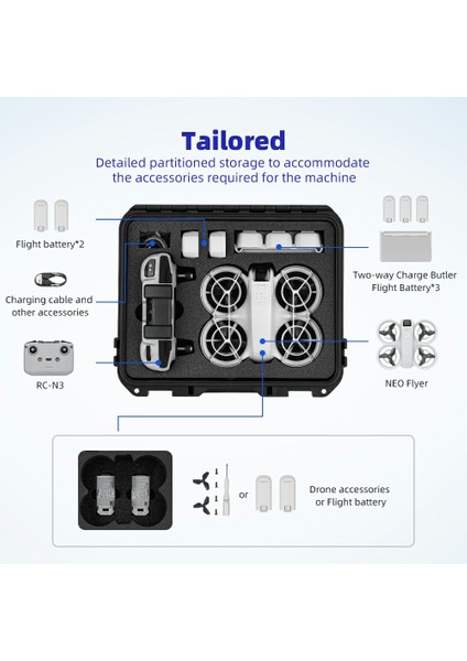 Djı Neo Drone Patlamaya Dalı Kutu Pp+ Inci Pamuk+ Xpe Omuz Askılı Su Geçirmez Düzenleyici Çanta - Siyah (Yurt Dışından) modelleri