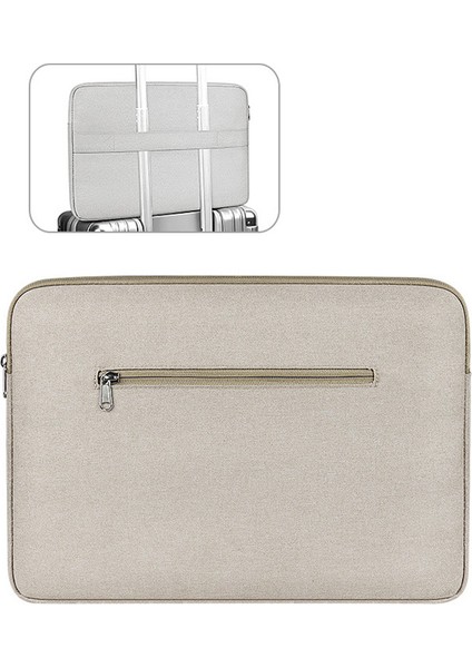 13,3 Inç Su Geçirmez Dizüstü Bilgisayar Kılıfı Taşınabilir Dizüstü Bilgisayar Fermuarlı Çanta (Çekme Çubuğu Askılı) - Haki (Yurt Dışından)