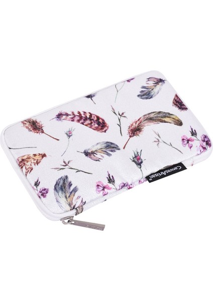 Canvasartısan H9-S21 Suluboya Tüy Desenli Kulaklık Fare Şarj Cihazı Dijital Aksesuarlar Saklama Çantası Taşıma Kılıfı (Yurt Dışından) modelleri