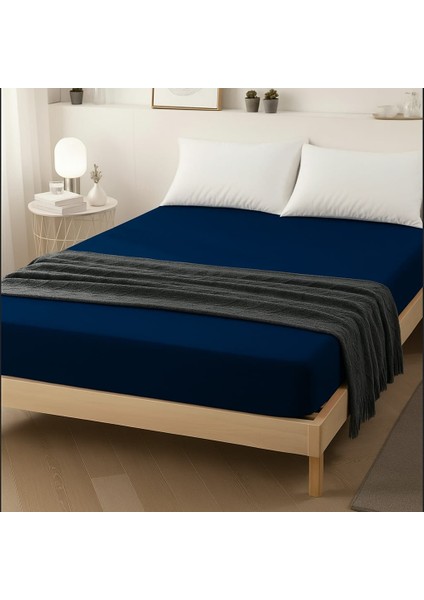 Tek Kişilik fitted Çarşaf ( Koyu Mavi )