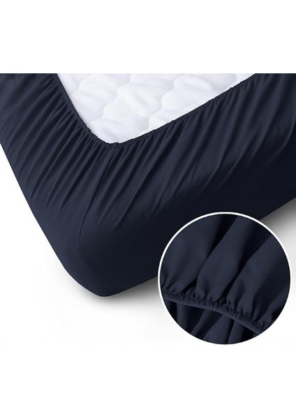 Tek Kişilik fitted Çarşaf ( Koyu Mavi ) modelleri