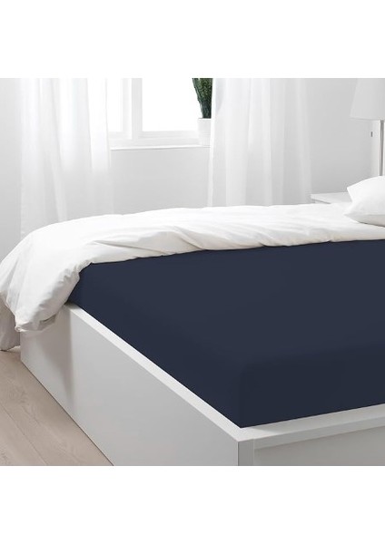 Tek Kişilik fitted Çarşaf ( Koyu Mavi ) fırsatları