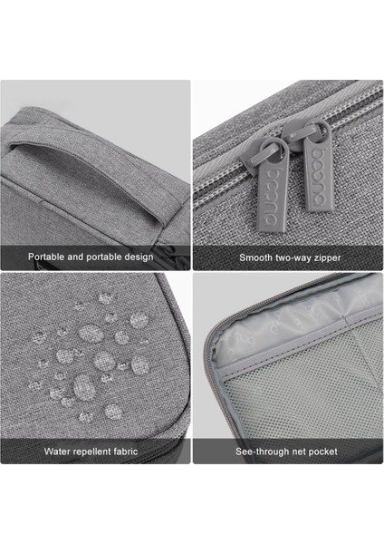 Baona BN-B010 Büyük Boy Dijital Aksesuar Taşıma Çantası, Suya Dalı Veri Kablosu, Power Bank Düzenleyici Kılıf, Telefon Saklama Çantası - Siyah (Yurt Dışından) modelleri