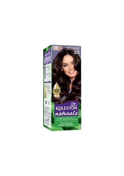 Wella Koleston Naturals Saç Boyası 3/0 Koyu Kahve