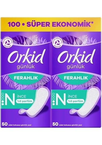 Orkid Yaprak Ultra Ince Günlük Ped 100LÜ fiyatları