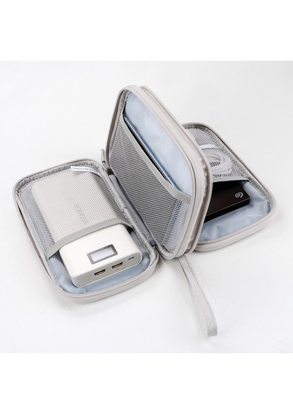 Boyut L (21X12,5X6 Cm) Düzenleyici Çanta Çok Katmanlı Saklama Çantası Kablo Şarj Adaptörü Için - Siyah (Yurt Dışından) modelleri