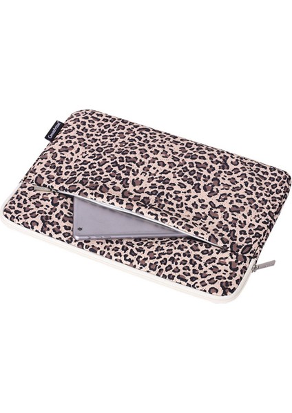 Canvasartısan H31-11 Taşınabilir Taşıma Çantası 13 Inç Dizüstü Bilgisayarlar Için Darbeye Dalı Kol Çantası Leopar Desenli Suya Dalı Ince Çanta - Pembe (Yurt Dışından) modelleri