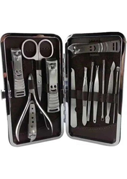 12 Parça Manikür Pedikür Seti Özel Deri Çanta El Ayak Bakımı Akne ve Sivilce Temizleme fırsatları