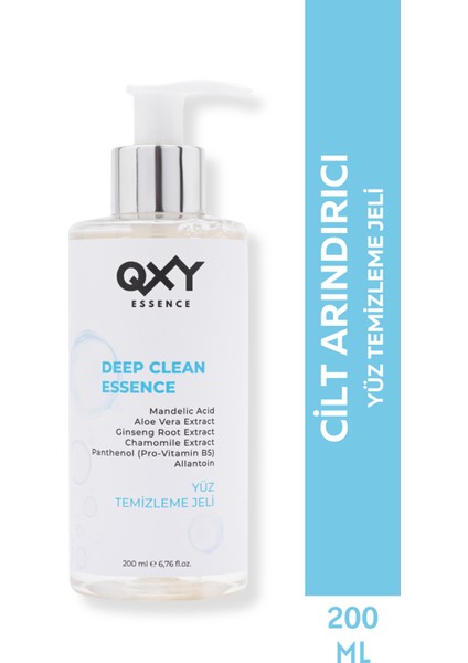 Deep Cleanse - Yüz Temizleme Jeli - Mandelic Acid + Aloe Vera + Provitamin B5 + Allantoin + Papatya ve Ginseng Özü - 200 ml