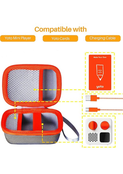 Yoto Mini (2024 Sürümü) Saklama Kutusu Çocuklar Için Müzik Çalar Seyahat Taşıma Çantası Koruyucu Kutu (Yurt Dışından) fırsatları