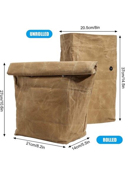 Su Geçirmez Mumlu Kanvas Yalıtımlı Çanta Alüminyum Folyo Yeniden Kullanılabilir Öğle Yemeği Termal Çantası (Yurt Dışından) indirimleri