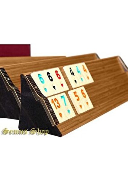 Premium Ahşap Okey Takımı Antibakteriyel Melamin Taşlar ile 43 cm Çanta İçinde fiyatları