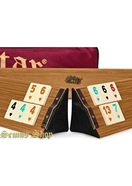 Premium Ahşap Okey Takımı Antibakteriyel Melamin Taşlar ile 43 cm Çanta İçinde modelleri