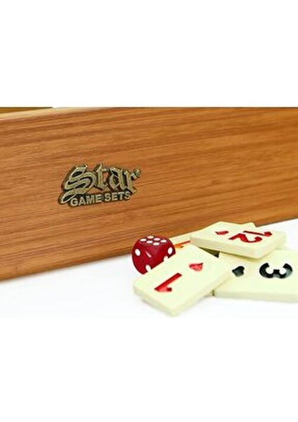 Premium Ahşap Okey Takımı Antibakteriyel Melamin Taşlar ile 43 cm Çanta İçinde fırsatları