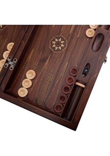 Oyun Takımı Ahşap Mozaik Desenli 52 x 30 x 7 cm 15 Açık 15 Koyu Pul