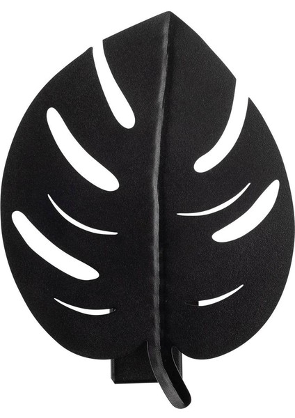 Yaprak Motifli Dekoratif Metal Aplik Pütürlü Siyah, Modern Ambiyans Duvar Lambası YAPRAK-MR-843 fiyatları