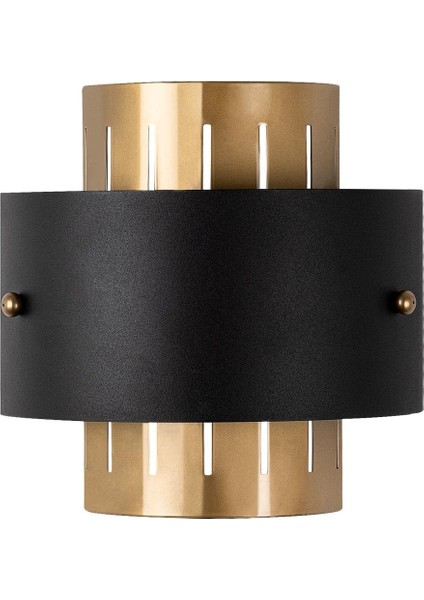 Noctra Çift Yönlü Metal Tekli Aplik Siyah Parlak Gold Gövde, Modern Tasarım Duvar Lamba NOCTRA-15351 fırsatları