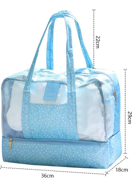 Islak Kuru Ayırma Büyük Kapasiteli Su Geçirmez Oxford Kumaş Plaj Yüzme Saklama Çantası Seyahat Düzenleyici - Koyu Mavi Yıldızlar (Yurt Dışından) modelleri