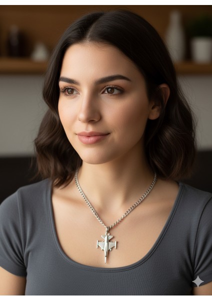 F-16 Jet Savaş Uçağı Zincirli Unisex Kolye modelleri