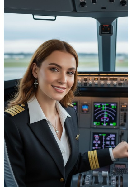 Uçak Figürlü Kolye ve Küpe Seti – 55 cm Çelik Alaşım – Şık Takı Seti fiyatları