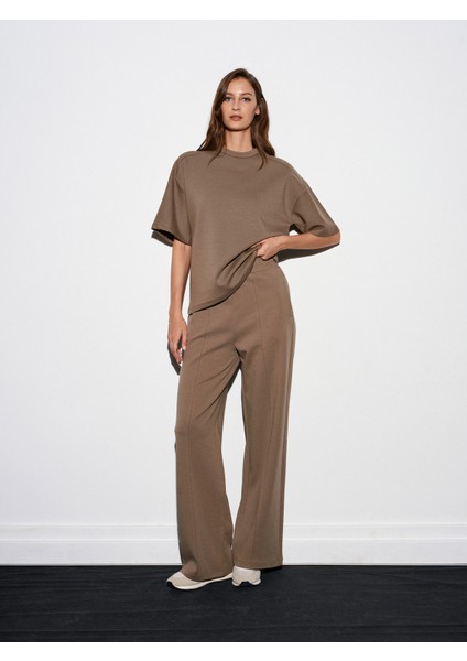 71925 Beli Lastikli Bol Eşofman-Açık Haki modelleri