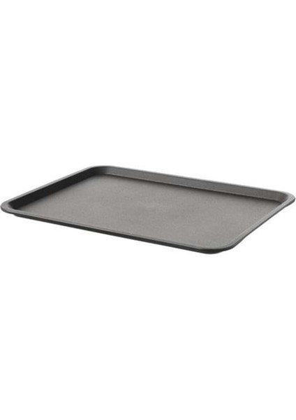 Servis Tepsisi 37X29 cm Sunum Tepsisi Çay Kahve Taşıma Plastik Tepsi Gri Renk 5045777777785