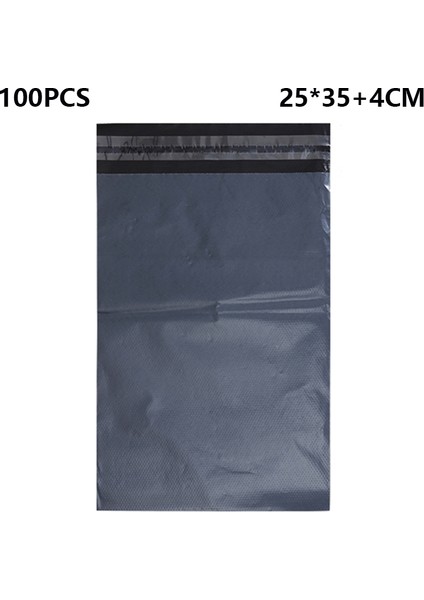 MX-060 100 Adet 25X35CM+4CM Paket Poşetleri Pe+Po 11C Siyah Ekspres Paketleme Poşeti (Yurt Dışından)