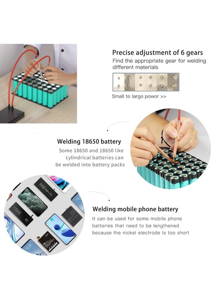 Kerpu Güç Ayarlı Şarjlı Pil Punta Kaynak Makinesi 7500MAH modelleri