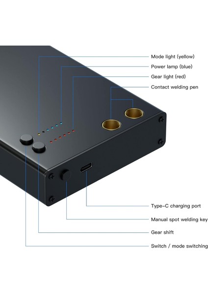 Kerpu Güç Ayarlı Şarjlı Pil Punta Kaynak Makinesi 7500MAH