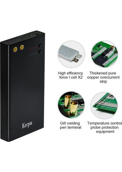 Kerpu Güç Ayarlı Şarjlı Pil Punta Kaynak Makinesi 7500MAH