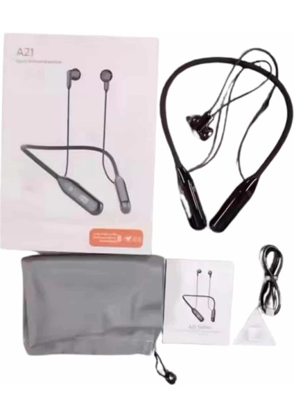 100 Saat Kablolu Boyun Askılı Dijital Göstergeli Bluetooth Kulaklığı indirimleri