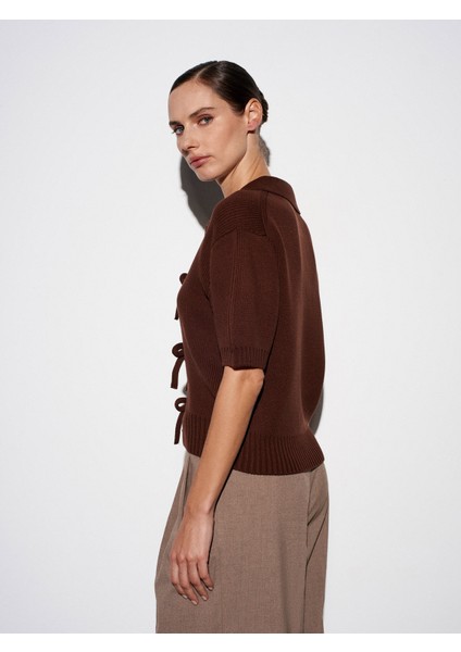 10809 Fiyonklu Triko Top-Kahve fiyatları