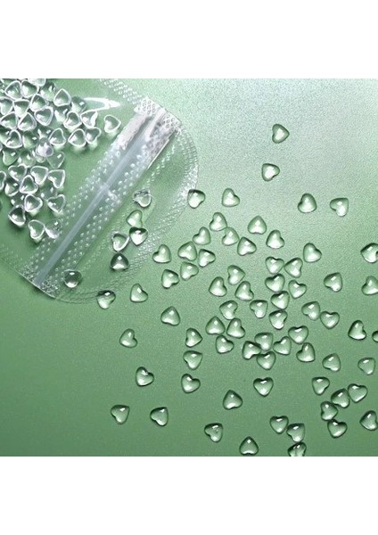 Nail Art Tırnak Charmı Şeffaf Kalp 3D fiyatları