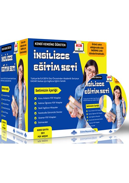 Kendi Kendine Ingilizce Eğitim Seti (6000 Pdf Sayfası)