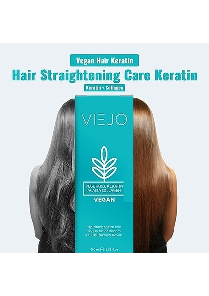 Vıejo Vegan Hair Keratin - Acacia Collagen - Hair Straightening Care Keratin, Protects Hair From External Factors, Nourishing, Repairing, Vitality And Shine fiyatları