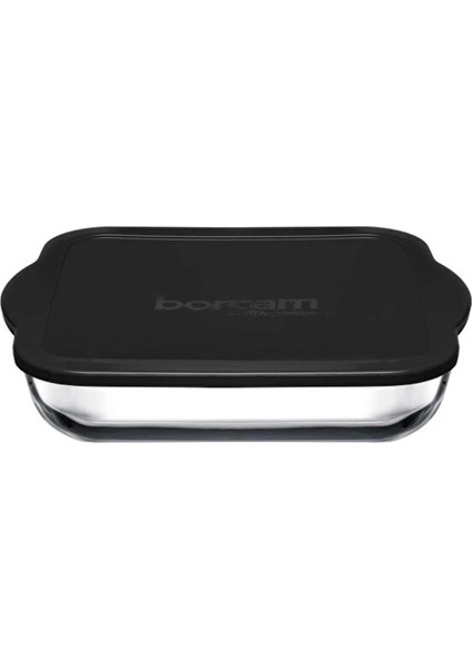 Fırın Tepsileri 3200CC Plastik Kapak Siyah Kapak, 59024, Şeffaf