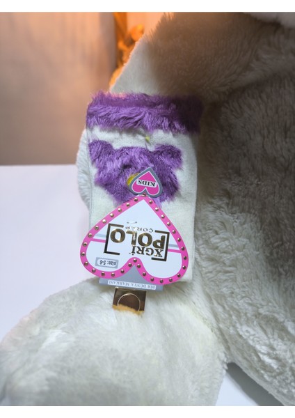 Kız Çocuk Peluş Detaylı Çorap Yumuşacık Nefes Alabilir Terletmez fırsatları