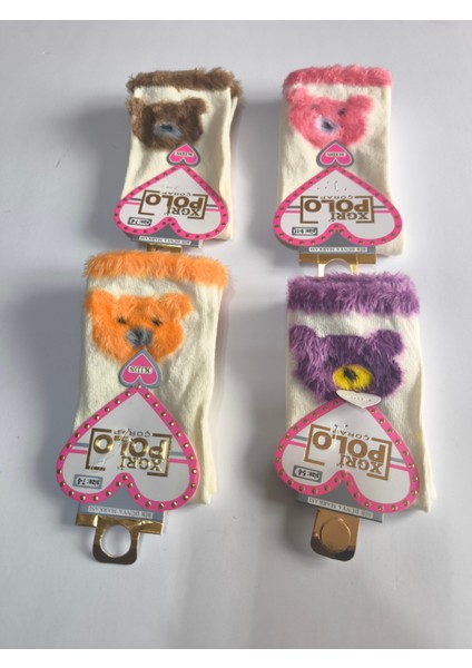 Kız Çocuk Peluş Detaylı Çorap Yumuşacık Nefes Alabilir Terletmez