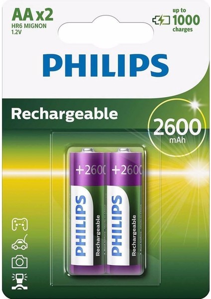 Çok Aşamalı Life Nimh Pil Aa Mignon 2600 Mah 2&apos;li Paket