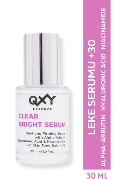 Clear Bright Serum - Cilt Tonu Eşitleyen Aydınlatan Serum - Hyaluronic Acid & Niacinamide - 30 ml