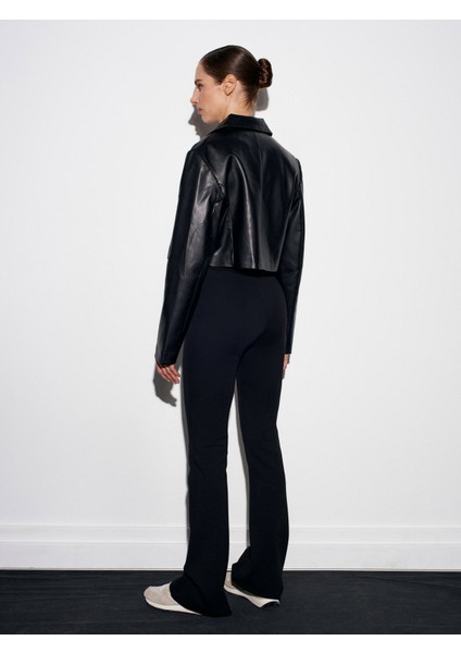 71891 Beli Lastikli Ispanyol Paça Eşofman-Siyah modelleri