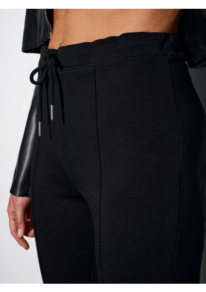 71891 Beli Lastikli Ispanyol Paça Eşofman-Siyah fırsatları