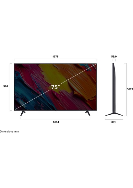 75QNED70A6A 75'' 189 Ekran Uydu Alıcılı 4K Ultra HD Smart QNED TV