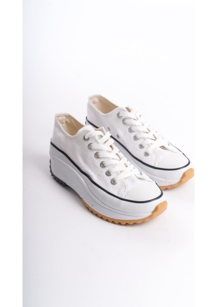 Parıs Bağcıklı Ortopedik Taban Kadın Sneaker Spor Ayakkabı Tbt - Beyaz modelleri