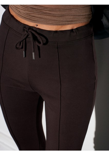 71891 Beli Lastikli Ispanyol Paça Eşofman-Koyu Kahve fırsatları