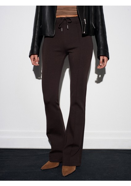 71891 Beli Lastikli Ispanyol Paça Eşofman-Koyu Kahve indirimleri