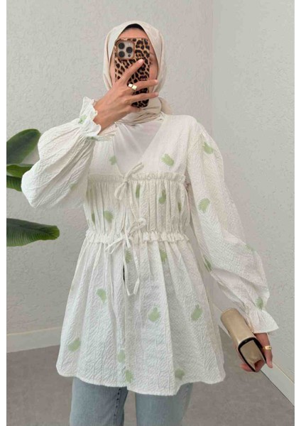 Palmiye Desenli Kimono modelleri