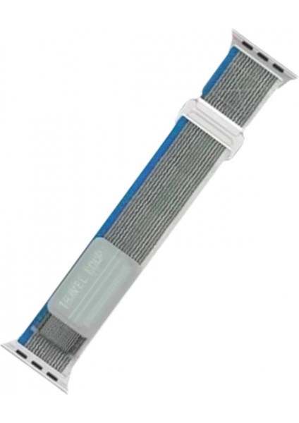 Apple Watch 38MM Alice Kumaş Kordon - Mavi-Gri