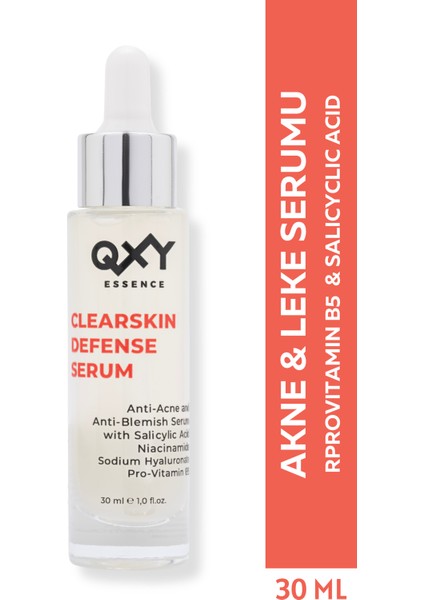 Clearskin Defense Serum - Akne & Leke Karşıtı Serum - Salicylic Acid - Niacinamide - Provitamin B5 - Bha - Zinc Pca - 30 ml