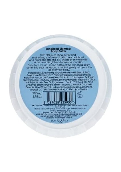 Bomb Cosmetics Sunkissed Shimmer Vücut Kremi (200 Ml) fiyatları